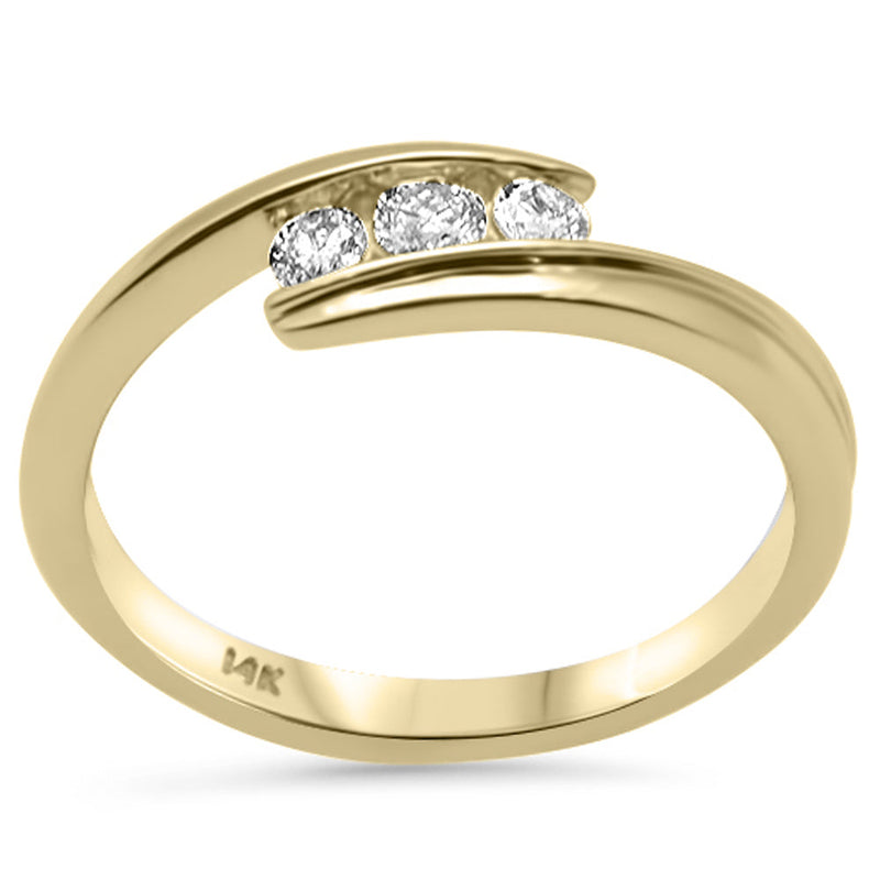 SPECIAL! .20ct G SI 14K Yellow Gold Diamond Wrap Around Band Ring Size 6.5