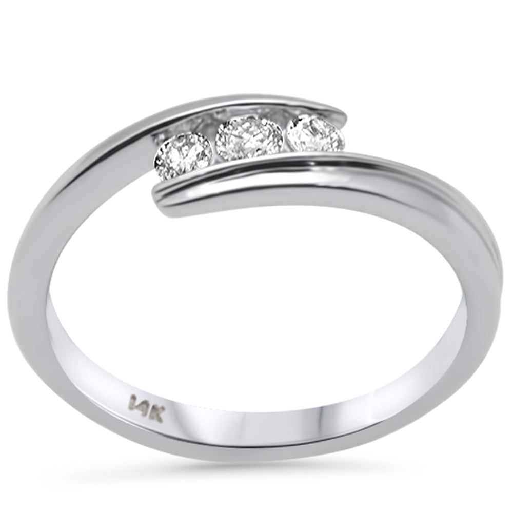 SPECIAL! .20ct G SI 14K White Gold Diamond Wrap Around Band Ring Size 6.5