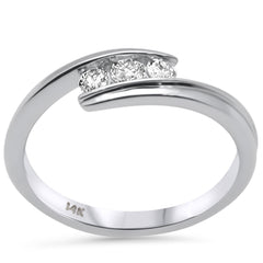 SPECIAL! .20ct G SI 14K White Gold Diamond Wrap Around Band Ring Size 6.5