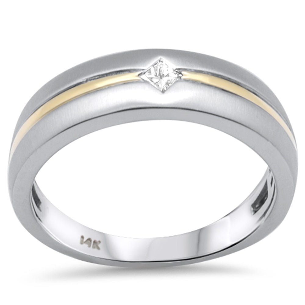 SPECIAL!.12ct G SI 14K Two Tone Gold Diamond Two Tone Band Ring Size 6.5