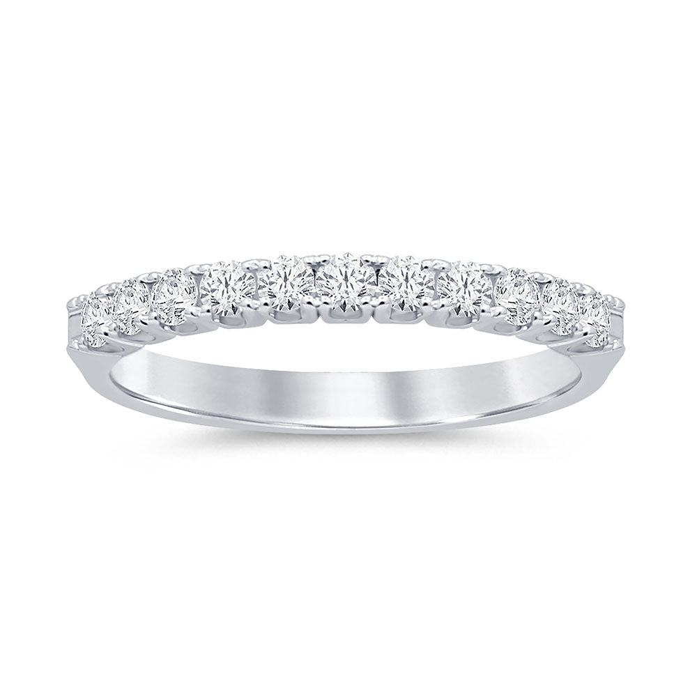 SPECIAL!.54ct G SI 14K White Gold Diamond Wedding Band Ring Size 6.5