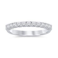 SPECIAL!.54ct G SI 14K White Gold Diamond Wedding Band Ring Size 6.5