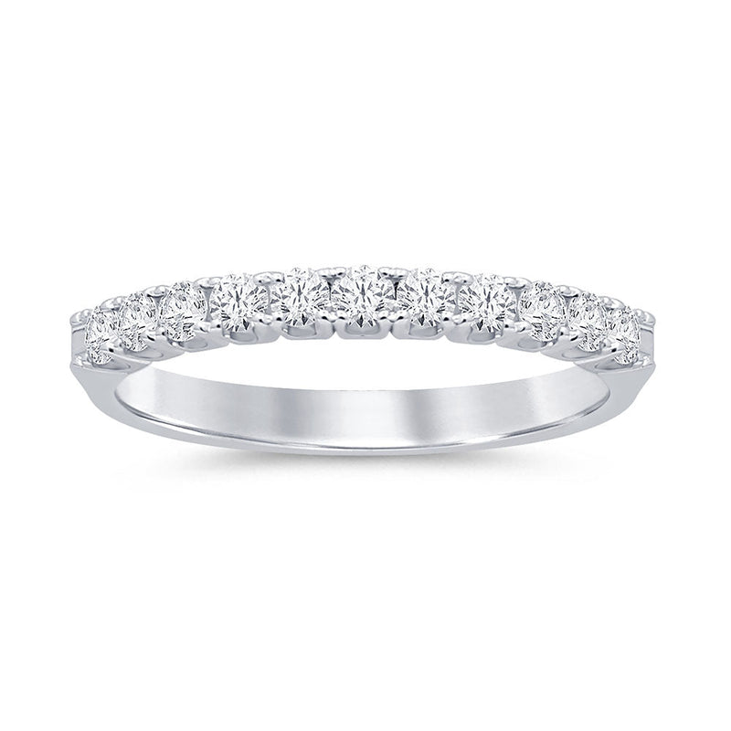 SPECIAL!.54ct G SI 14K White Gold Diamond Wedding Band Ring Size 6.5