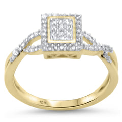 SPECIAL! .25ct G SI 10K Yellow Gold Diamond Engagement Ring Size 6.5