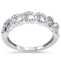SPECIAL! .30ct G SI 14K White Gold Diamond Cuban Ring Size 6.5