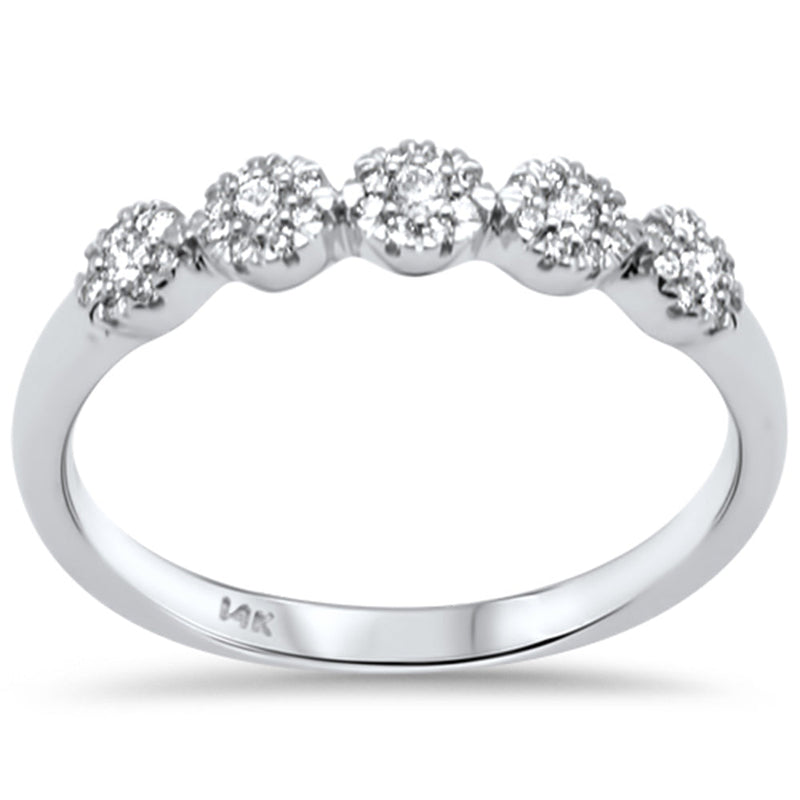 SPECIAL! .20ct G SI 14K White Gold Diamond Band Ring Size 6.5