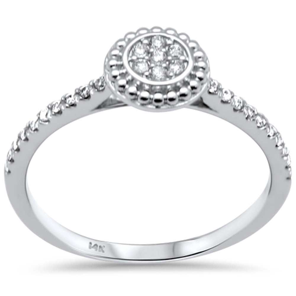 SPECIAL! .16ct G SI 14K White Gold Diamond Round Engagement Ring Size 6.5