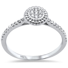 SPECIAL! .16ct G SI 14K White Gold Diamond Round Engagement Ring Size 6.5