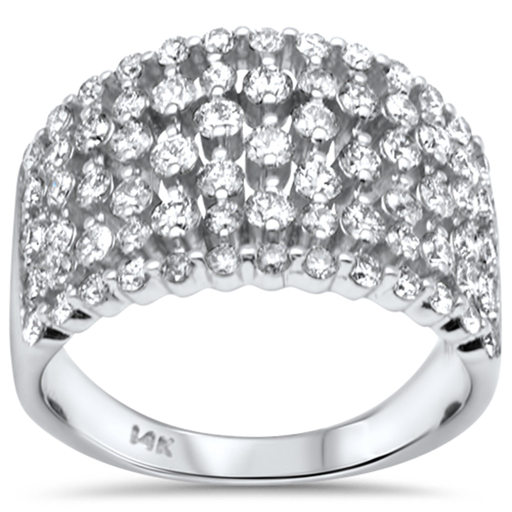 SPECIAL! 1.57ct G SI 14K White Gold Diamond Round Band Ring Size 6.5