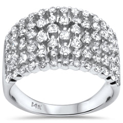 SPECIAL! 1.57ct G SI 14K White Gold Diamond Round Band Ring Size 6.5