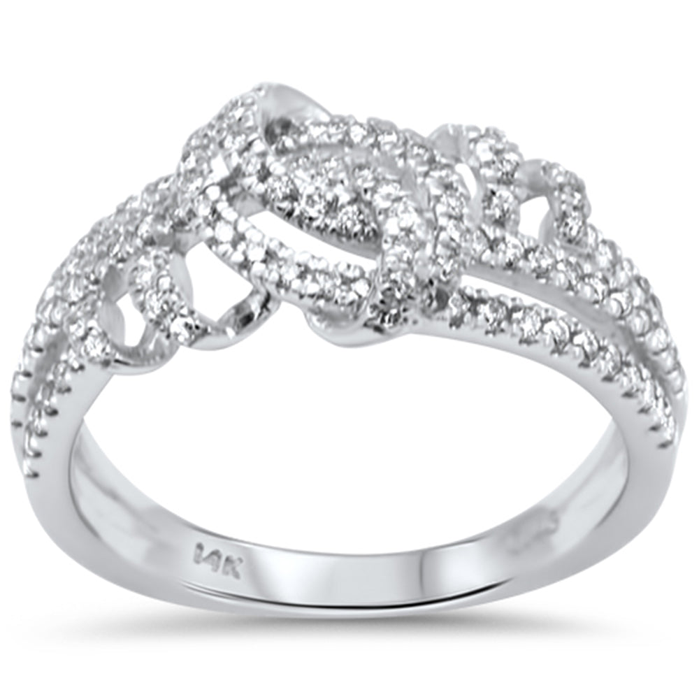 SPECIAL! .43ct G SI 14K White Gold Diamond Wrap Around Ring Size 6.5