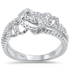 SPECIAL! .43ct G SI 14K White Gold Diamond Wrap Around Ring Size 6.5
