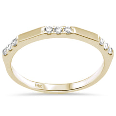 .15ct G SI 14K Yellow Gold Diamond Band Ring Size 6.5