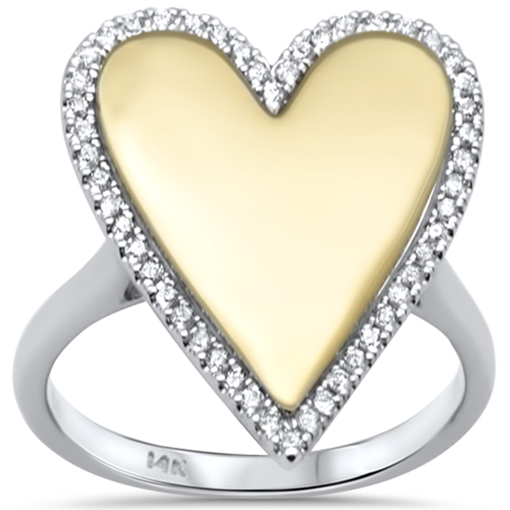 SPECIAL! .21ct G SI 14K Two ToneDiamond Heart Ring Size 6.5