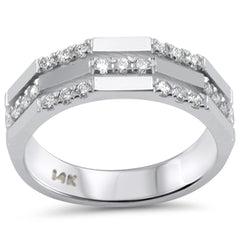 SPECIAL! .34ct G SI 14K White Gold Diamond Band Ring Size 6.5