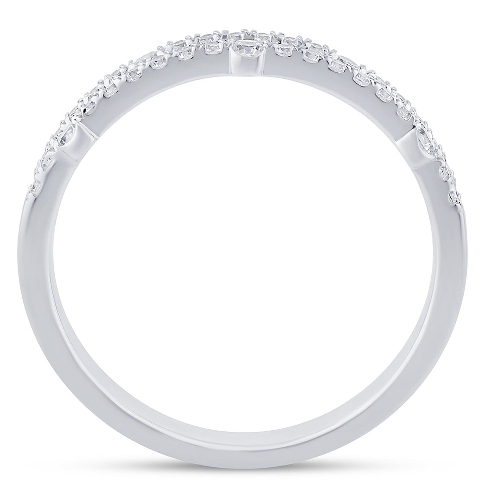 SPECIAL! .32ct G SI 14K White Gold Diamond Band Ring Size 6.5