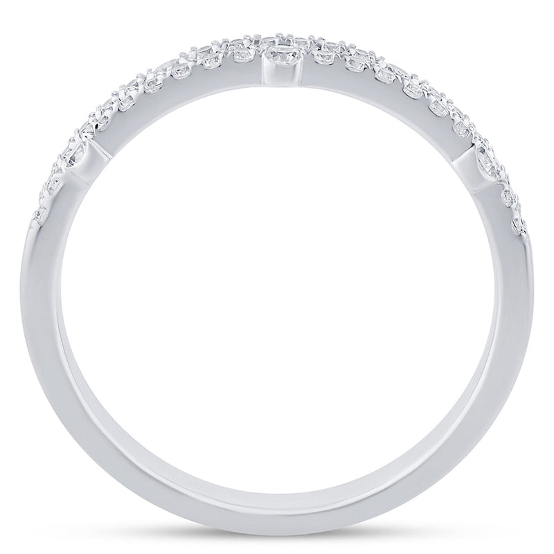 SPECIAL! .32ct G SI 14K White Gold Diamond Band Ring Size 6.5
