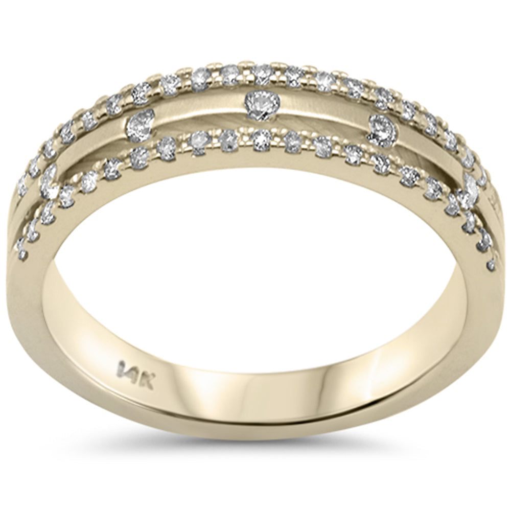 SPECIAL! .33ct G SI 14K Yellow Gold Diamond Trendy Band Ring Size 6.5