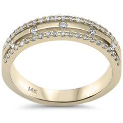 SPECIAL! .33ct G SI 14K Yellow Gold Diamond Trendy Band Ring Size 6.5