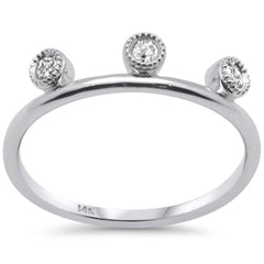 .13ct G SI 14K White Gold Diamond Band Ring Size 6.5