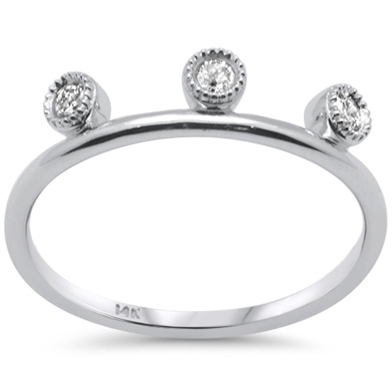 .13ct G SI 14K White Gold Diamond Band Ring Size 6.5
