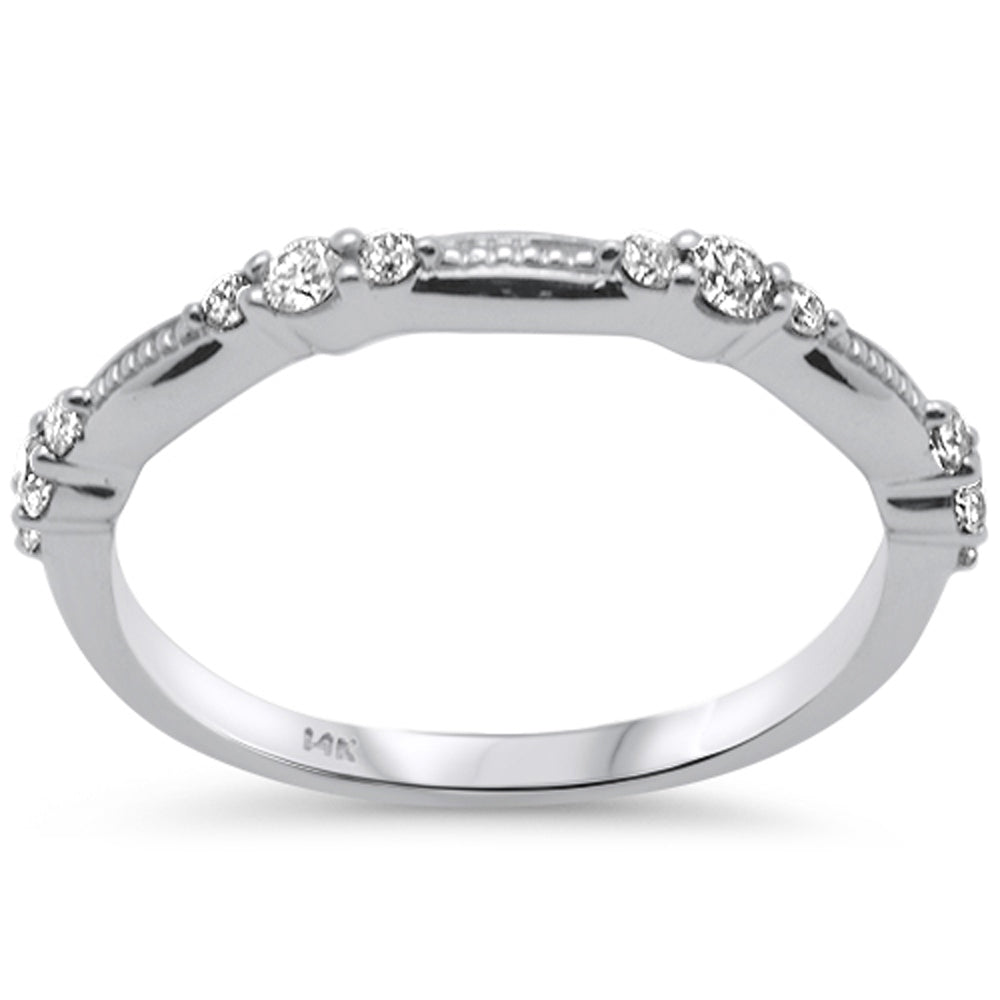SPECIAL! .28ct G SI 14K White Gold Diamond Band Ring Size 6.5