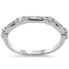 SPECIAL! .28ct G SI 14K White Gold Diamond Band Ring Size 6.5