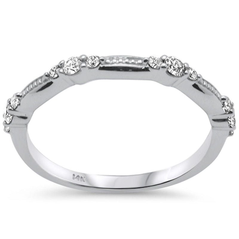 SPECIAL! .28ct G SI 14K White Gold Diamond Band Ring Size 6.5