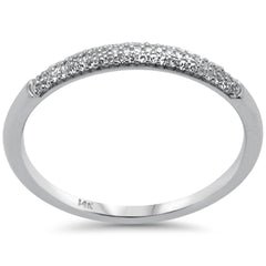 .10ct G SI 14K White Gold Diamond Petite Anniversary Wedding Band Ring Size 6.5