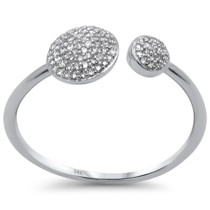 .13ct G SI 14K White Gold Diamond Wrap Around Band Ring Size 6.5