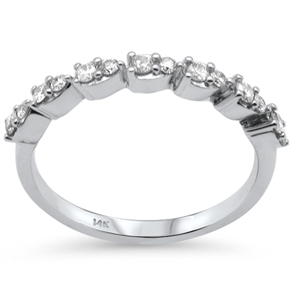 SPECIAL! .33ct G SI 14K White Gold Diamond Petite Anniversary Band Ring Size 6.5