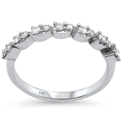 SPECIAL! .33ct G SI 14K White Gold Diamond Petite Anniversary Band Ring Size 6.5
