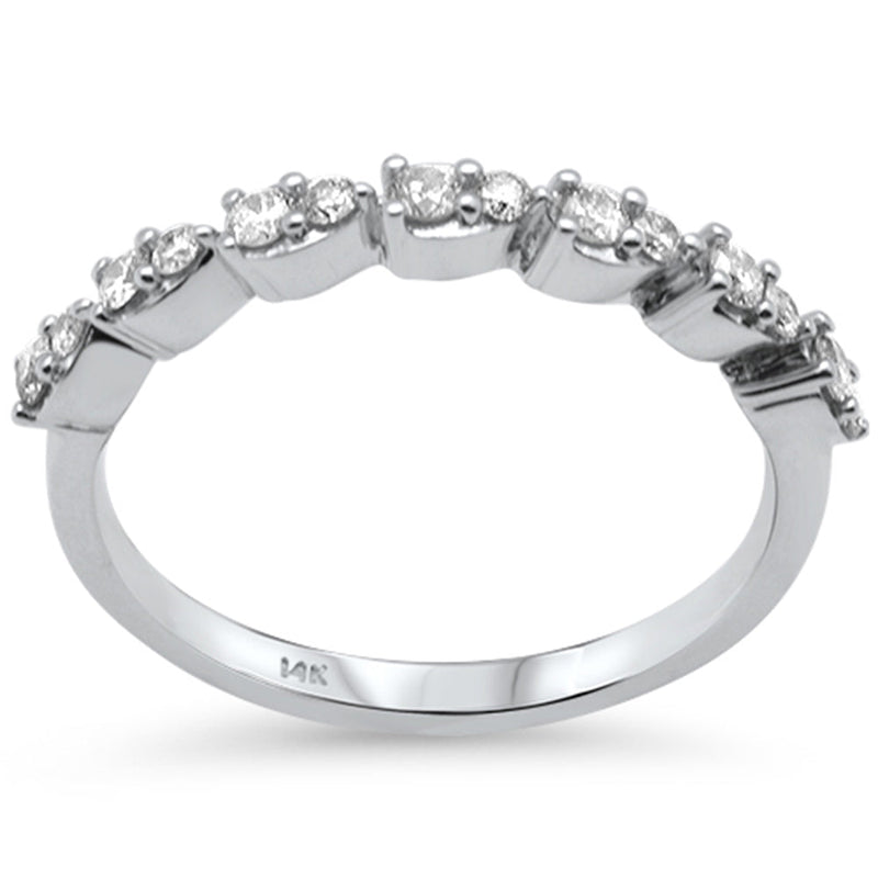 SPECIAL! .33ct G SI 14K White Gold Diamond Petite Anniversary Band Ring Size 6.5