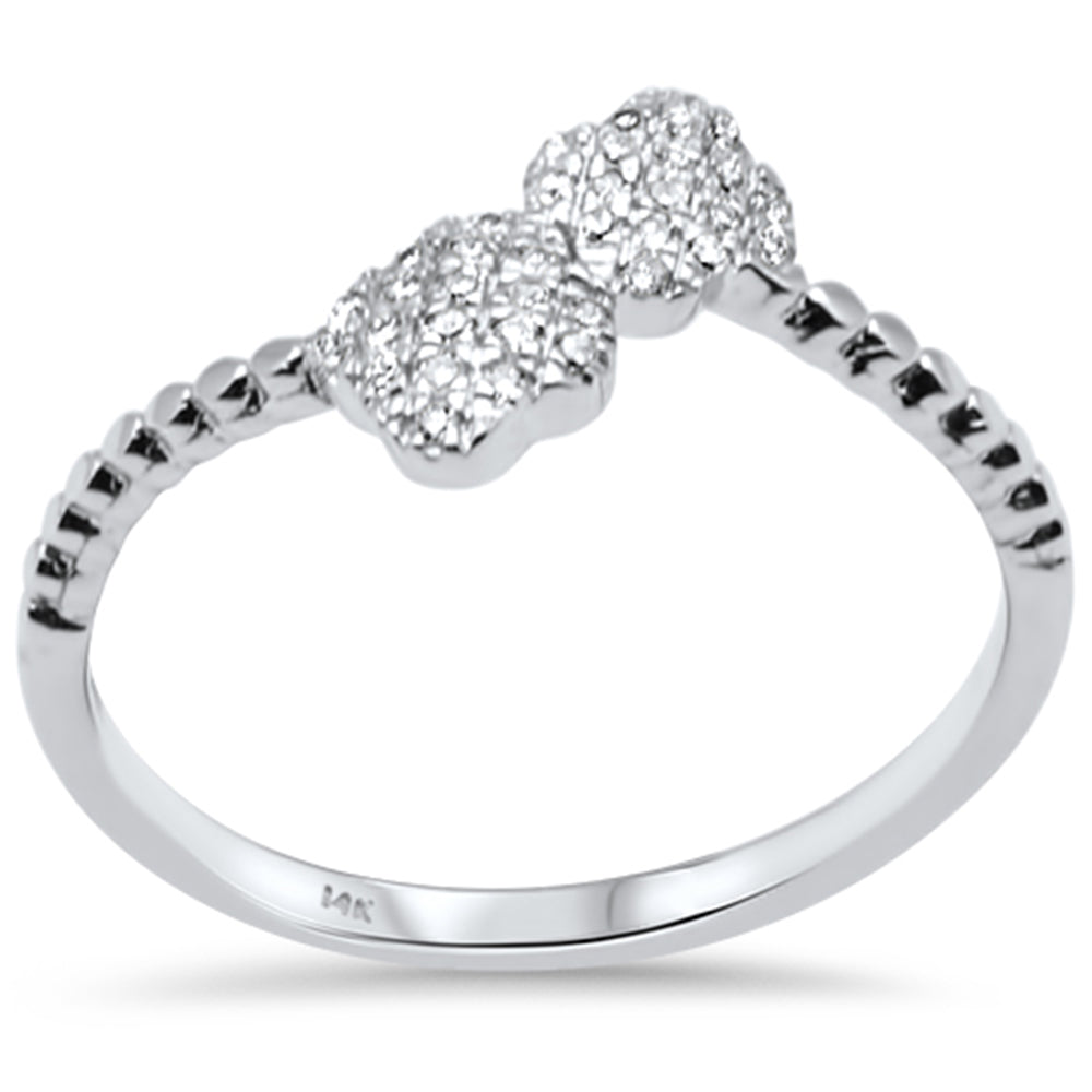 .10ct G SI 14K White Gold Diamond Wrap Around Band Ring Size 6.5