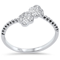 .10ct G SI 14K White Gold Diamond Wrap Around Band Ring Size 6.5