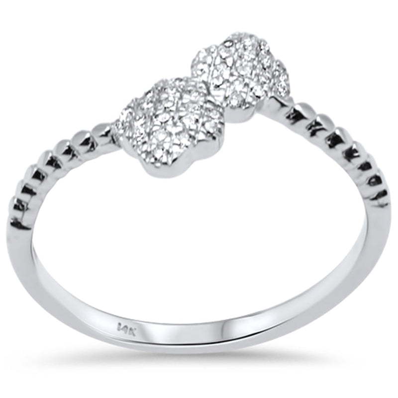 .10ct G SI 14K White Gold Diamond Wrap Around Band Ring Size 6.5