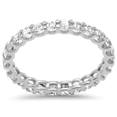 SPECIAL! 1.31ct G SI 14K White Gold Diamond Eternity Band Ring Size 7