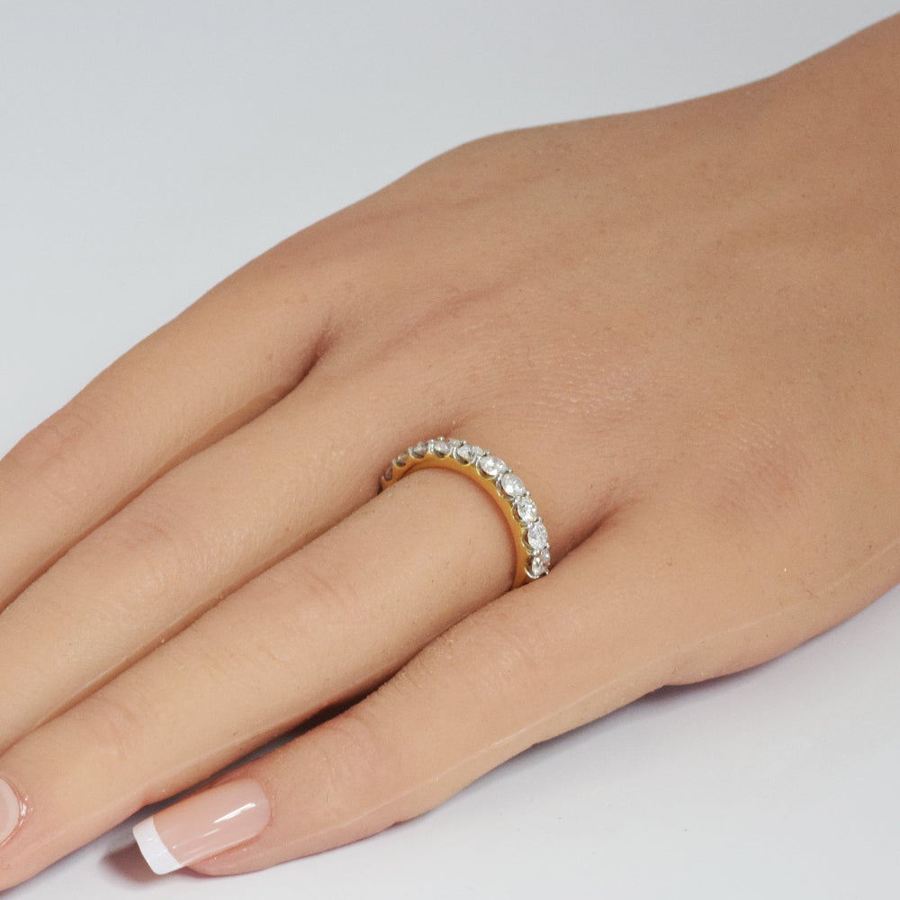 SPECIAL! 1.31ct G SI 14K Yellow Gold Diamond Eternity Band Ring Size 7