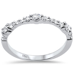 SPECIAL!.49ct G SI 14K White Gold Round Diamond Band Ring Size 6.5
