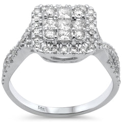 DIAMOND CLOSEOUT!  .85ct G SI 14K White Gold Diamond Band Ring Size 6.5