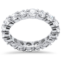 SPECIAL! 3.30ct G SI 14K White Gold Diamond Eternity Ring Size 6.0