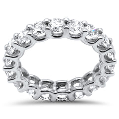 SPECIAL! 3.80ct G SI 14K White Gold Diamond Eternity Ring Size 6.5