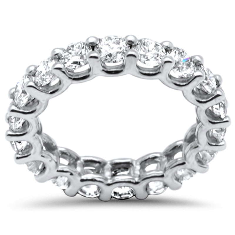 SPECIAL! 3.80ct G SI 14K White Gold Diamond Eternity Ring Size 6.5