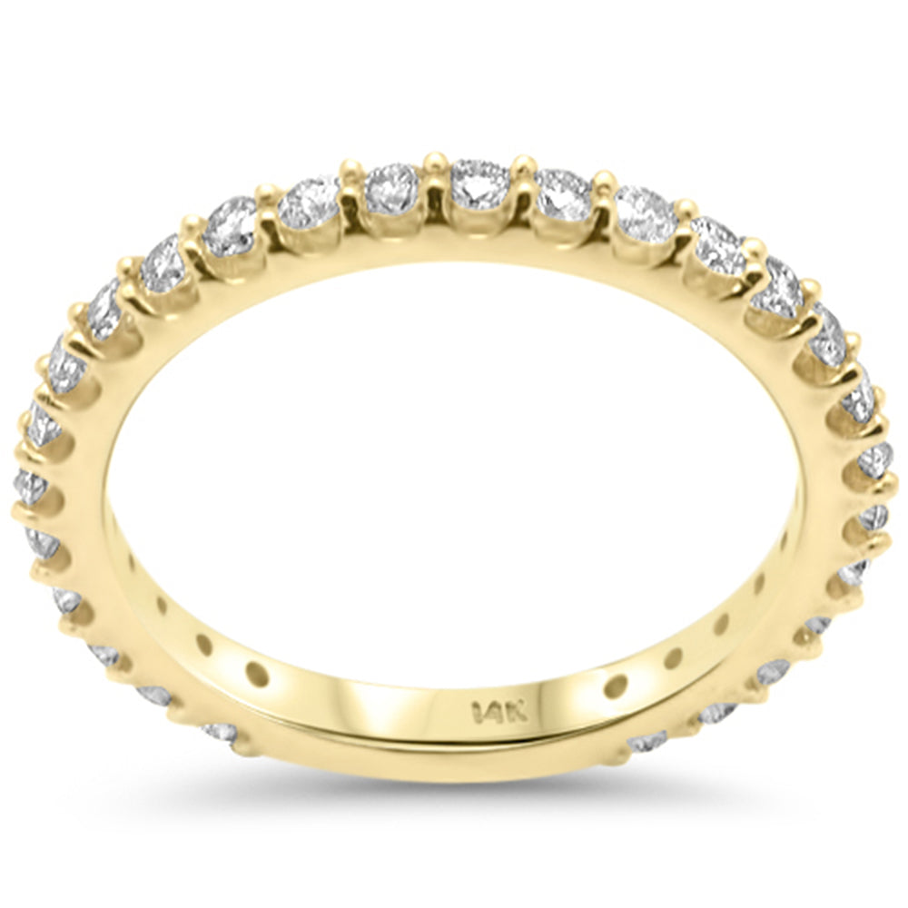 SPECIAL! .79ct G SI 14K Yellow Gold Round Diamond Eternity Band Ring Size 6.5
