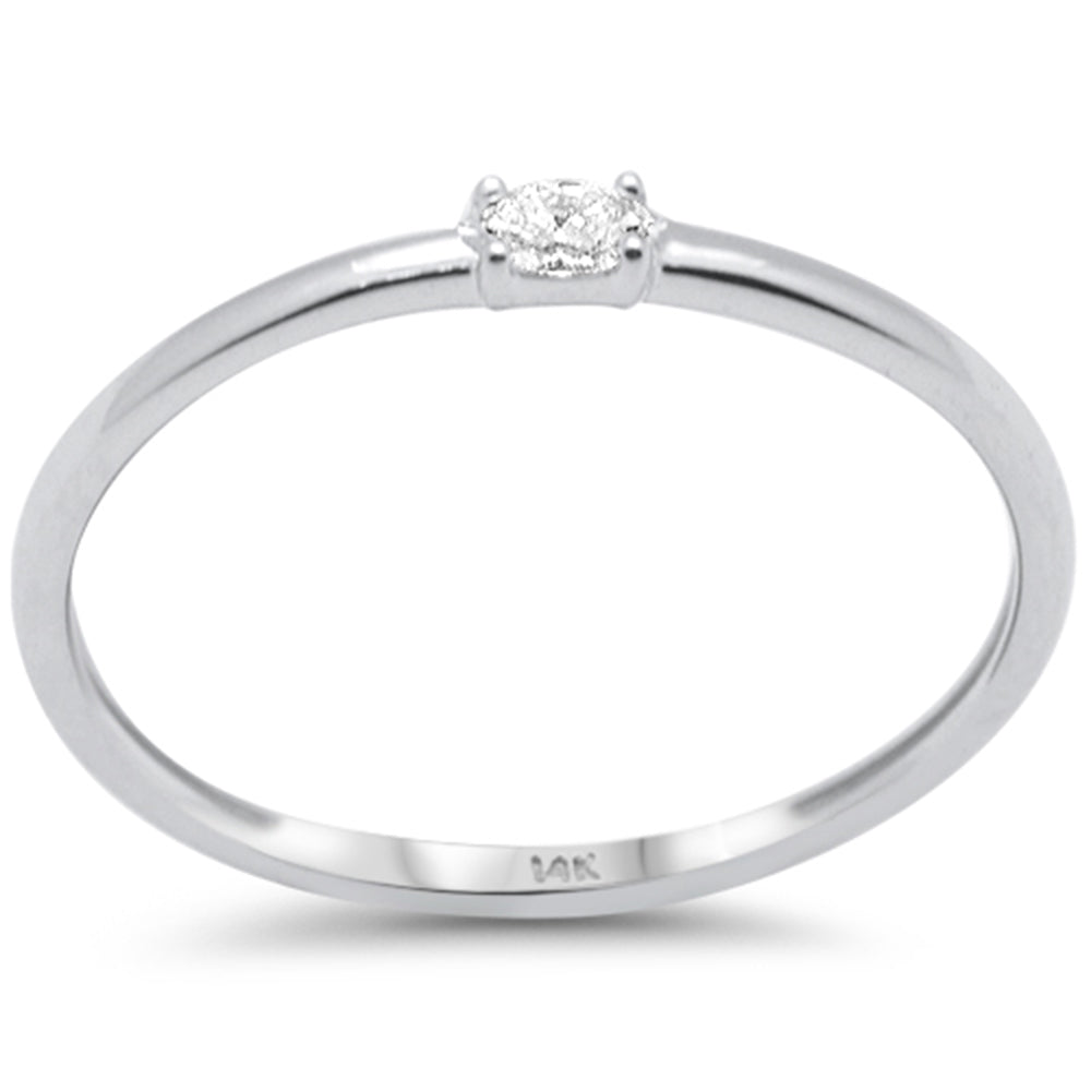 .07ct G SI 14K White Gold Diamond Band Ring Size 6.5