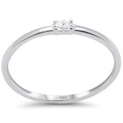 .07ct G SI 14K White Gold Diamond Band Ring Size 6.5