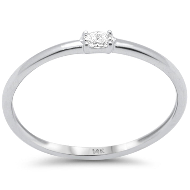 .07ct G SI 14K White Gold Diamond Band Ring Size 6.5