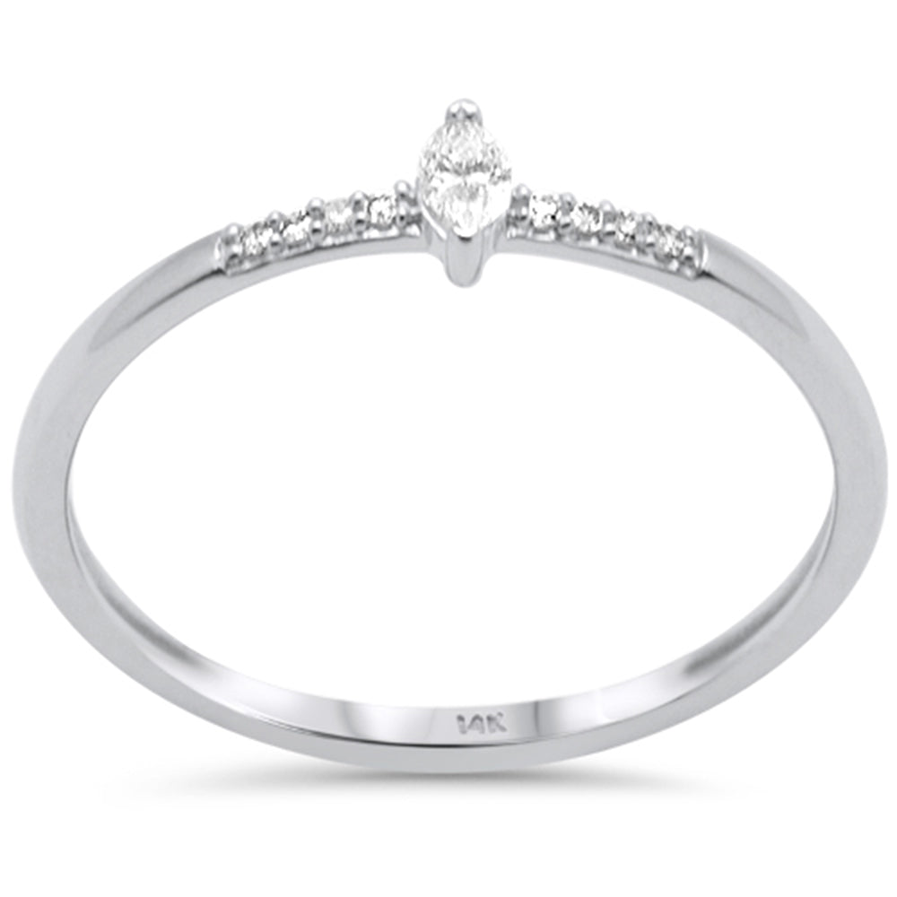 .10ct G SI 14K White Gold Diamond Band Ring Size 6.5