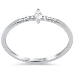 .10ct G SI 14K White Gold Diamond Band Ring Size 6.5