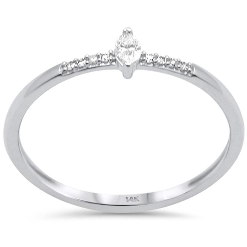 .10ct G SI 14K White Gold Diamond Band Ring Size 6.5